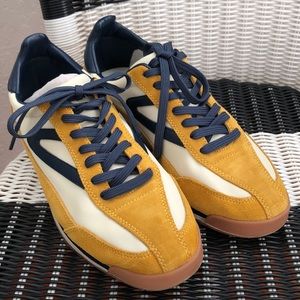 Tretorn Rawlins2, Lemon Suede, US size 8, like NEW